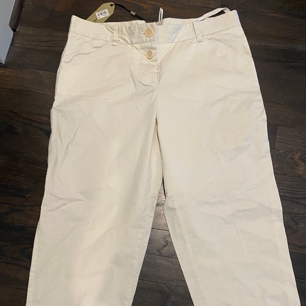 Max Studio Cream Capri NWT